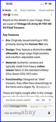 VTG NOS M51 Field Shell Trousers M-1951 Army Military Pants Medium Regular 34x29 VTG NOS M51 Field Shell Trousers M-1951 Army Military Pants Medium Regular 34x29