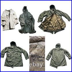 VTG Rare Authentic Official US Army Korean War M-1951 Fishtail Parkas With Wool