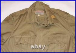 VTG UNUSED KOREAN WAR TROPICAL BUSH JACKET WithBELT! NWT! SANFORIZED/VAT DYED! 40L