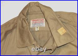 VTG UNUSED KOREAN WAR TROPICAL BUSH JACKET WithBELT! NWT! SANFORIZED/VAT DYED! 40L