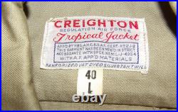 VTG UNUSED KOREAN WAR TROPICAL BUSH JACKET WithBELT! NWT! SANFORIZED/VAT DYED! 40L