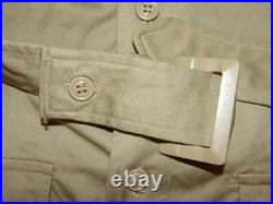 VTG UNUSED KOREAN WAR TROPICAL BUSH JACKET WithBELT! NWT! SANFORIZED/VAT DYED! 40L