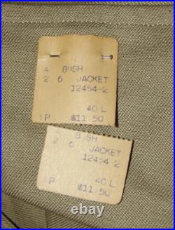 VTG UNUSED KOREAN WAR TROPICAL BUSH JACKET WithBELT! NWT! SANFORIZED/VAT DYED! 40L