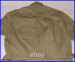 VTG UNUSED KOREAN WAR TROPICAL BUSH JACKET WithBELT! NWT! SANFORIZED/VAT DYED! 40L