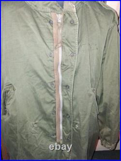 VTG. US ARMY M-1951 PARKA SHELL With REMOVABLE LINER SZ. XL