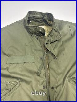 VTG US Army Fishtail Linear Extreme Cold Parka Korean War Military Jacket Small