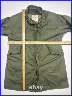 VTG US Army Fishtail Linear Extreme Cold Parka Korean War Military Jacket Small