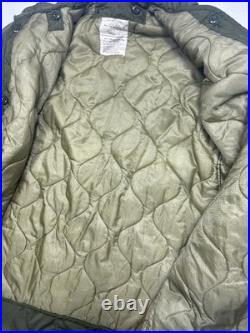 VTG US Army Fishtail Linear Extreme Cold Parka Korean War Military Jacket Small