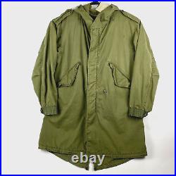 VTG US Army M-1951 Fishtail Parka Shell M51 Korean War Military Jacket X Small