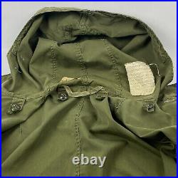 VTG US Army M-1951 Fishtail Parka Shell M51 Korean War Military Jacket X Small