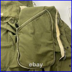 VTG US Army M-1951 Fishtail Parka Shell M51 Korean War Military Jacket X Small