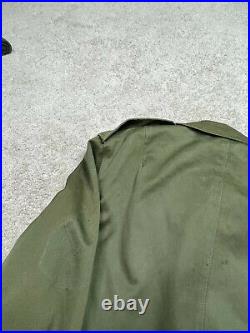 VTG US Army Men M Korean War Overcoat Uniform Field Jacket M-1950A Green 50s OD7