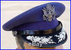 VTG USAF Named Korean War Vietnam Major General Uniform Officer Dress Visor Hat