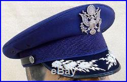 VTG USAF Named Korean War Vietnam Major General Uniform Officer Dress Visor Hat