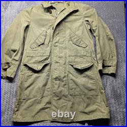 VTG USAF Overcoat Parka Type Men's Small Green Talon Zipper Korean War Era 1951 VTG USAF Overcoat Parka Type Men's Small Green Talon Zipper Korean War Era 1951