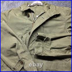 VTG USAF Overcoat Parka Type Men's Small Green Talon Zipper Korean War Era 1951