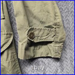 VTG USAF Overcoat Parka Type Men's Small Green Talon Zipper Korean War Era 1951