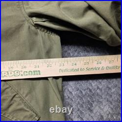 VTG USAF Overcoat Parka Type Men's Small Green Talon Zipper Korean War Era 1951