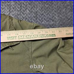 VTG USAF Overcoat Parka Type Men's Small Green Talon Zipper Korean War Era 1951