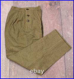 VTG Women's Lot 5 As-Is Korean War WAC Wool Liner Pants Sz 12 1950s NOS US Army