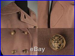 VTG Women's WWII 40s 50s Korean War WAC Coat Sz L #2778 WW2 1940s 1950s Uniform
