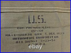 Very Good Condition Original Korean War (1954) Us Army Canvas/wooden Folding Cot