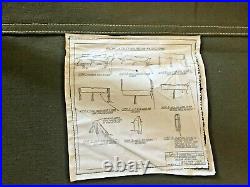 Very Good Condition Original Korean War (1954) Us Army Canvas/wooden Folding Cot