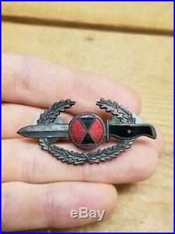 Very rare Korean War 7th Infantry Order Of The Bayonet Theater Made In Korea