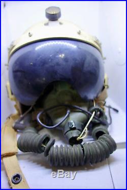 Vietnam Korean War Era Jet Fighter Pilot Helmet With Oxygen Mask