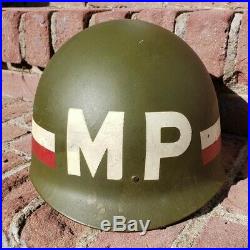 Vietnam Korean War M1 M2 Helmet Liner 372nd MP Military Police FIRESTONE NAMED