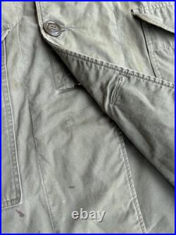 Vintage 1940s Military Korean War M1947 Parka Overcoat Size Medium