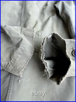 Vintage 1940s Military Korean War M1947 Parka Overcoat Size Medium