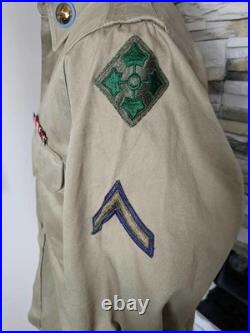 Vintage 1950 Army Military Vest Korean War With Patches & Inspection Woodbury CO