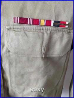 Vintage 1950 Army Military Vest Korean War With Patches & Inspection Woodbury CO