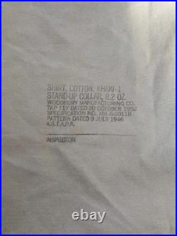 Vintage 1950 Army Military Vest Korean War With Patches & Inspection Woodbury CO