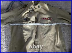 Vintage 1950 Army Military Vest Korean War With Patches & Inspection Woodbury CO