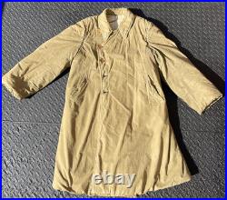 Vintage 1950s Chinese Officer Winter Overcoat Korean War Military Army Coat PVA