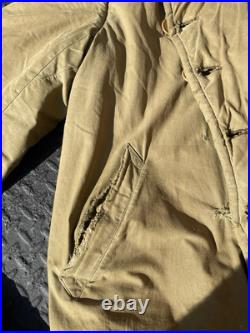 Vintage 1950s Chinese Officer Winter Overcoat Korean War Military Army Coat PVA
