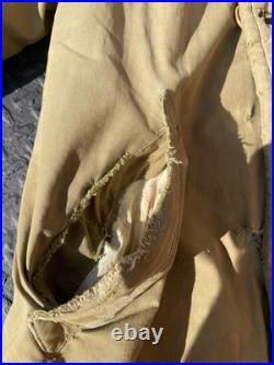 Vintage 1950s Chinese Officer Winter Overcoat Korean War Military Army Coat PVA