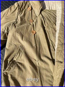 Vintage 1950s Chinese Officer Winter Overcoat Korean War Military Army Coat PVA