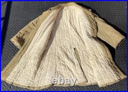 Vintage 1950s Chinese Officer Winter Overcoat Korean War Military Army Coat PVA