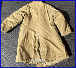 Vintage 1950s Chinese Officer Winter Overcoat Korean War Military Army Coat PVA