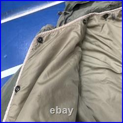 Vintage 1950s Hooded Fishtail Parka With Wool Liner, Korean War Era Size Med