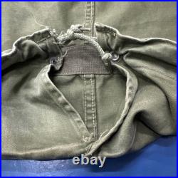 Vintage 1950s Hooded Fishtail Parka With Wool Liner, Korean War Era Size Med