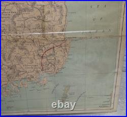 Vintage 1950s Korea Map Geographia NY 27x41 Alexander Gross Korean War Routes Vintage 1950s Korea Map Geographia NY 27x41 Alexander Gross Korean War Routes