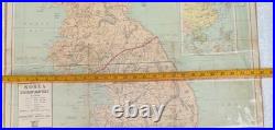 Vintage 1950s Korea Map Geographia NY 27x41 Alexander Gross Korean War Routes
