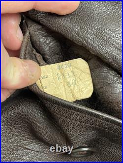 Vintage 1950s Korean War G1 Leather Bomber Jacket Monarch Talon Zipper Army Navy