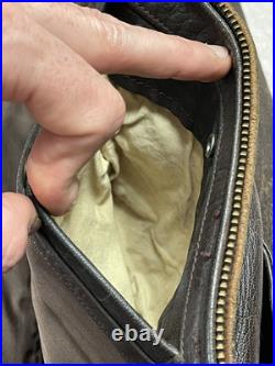 Vintage 1950s Korean War G1 Leather Bomber Jacket Monarch Talon Zipper Army Navy