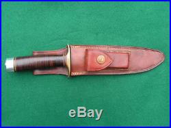 Vintage 1950s Korean War Randall Model 1-7 Fighting Knife Heiser Sheath