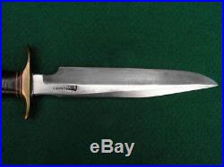 Vintage 1950s Korean War Randall Model 1-7 Fighting Knife Heiser Sheath